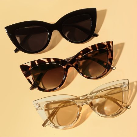 3pcs GIGULA Women's Playful Cat Eye Combination Glasses for Decoration Face Shape and High Quality Atmosphere
