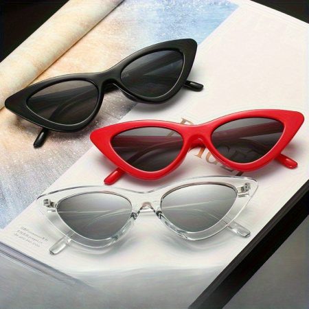 Cat-Eye Fashion Glasses with Metal Hinges - Transparent Ocean-Themed Lenses, Lightweight Plastic Frame, Fashionable Accessory for Men & Women, Stylish Eyewear, Stylish Eyewear | Oceanthemed Lenses | Durable Lenses